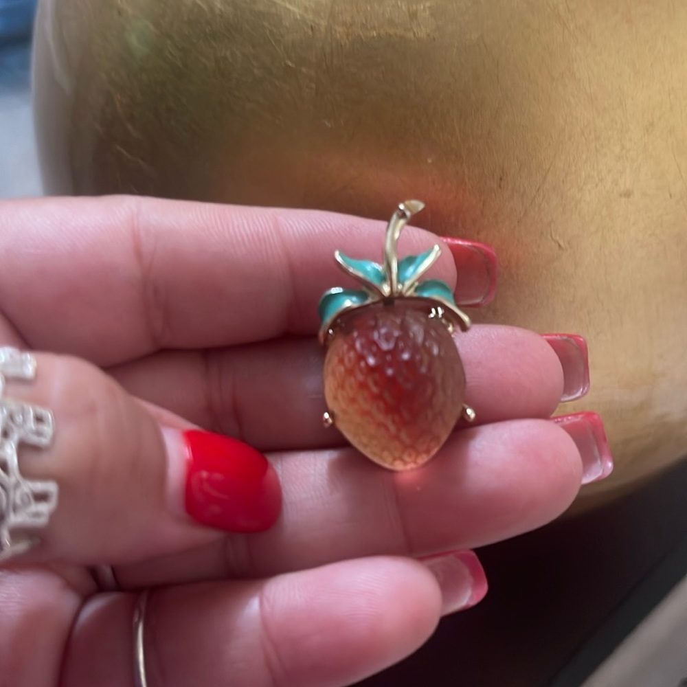 Strawberry brooch